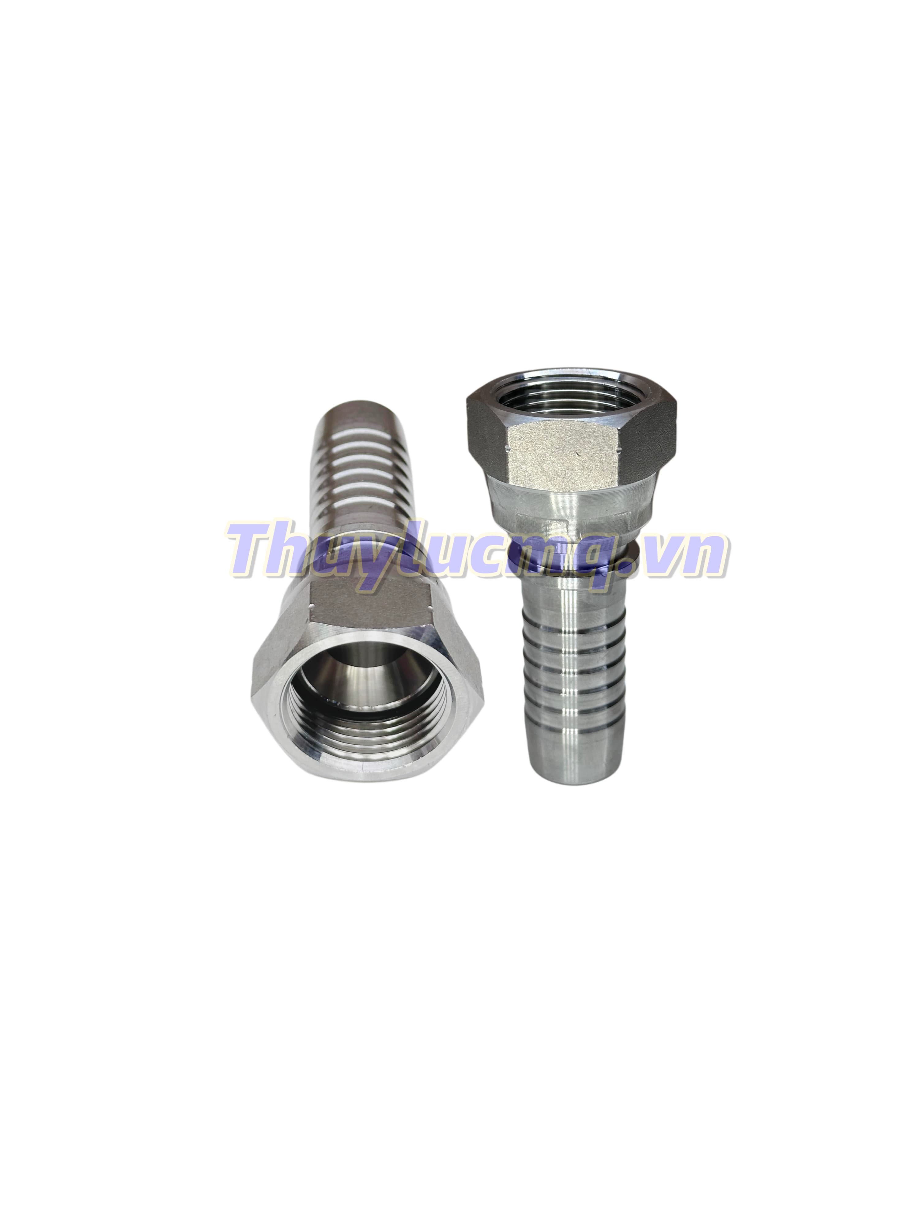 Đầu bấm ống thủy lực Inox hệ ren JIS Thẳng - cong 90°