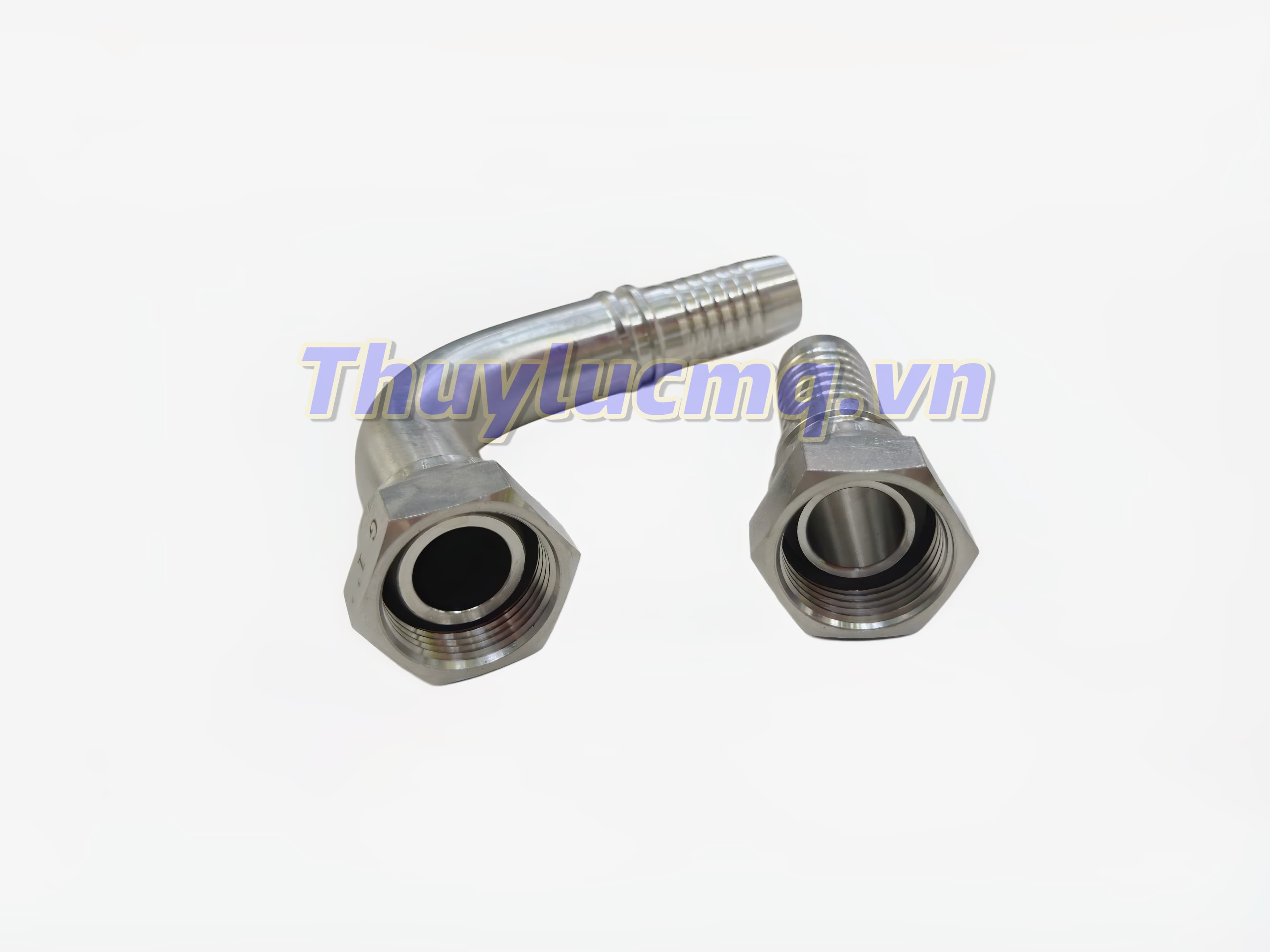 Đầu bấm ống thủy lực Inox hệ ren BSPP Thẳng - cong 90°